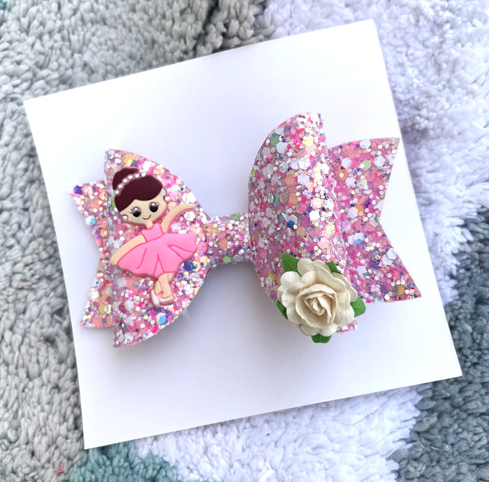 Faux Leather Ballet Hairbow