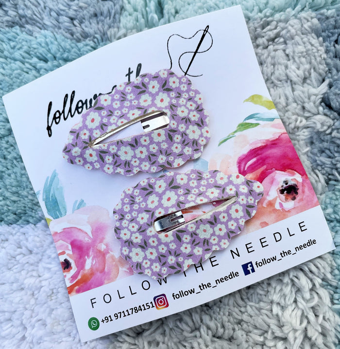 Faux Leather Glitter Snap Pins