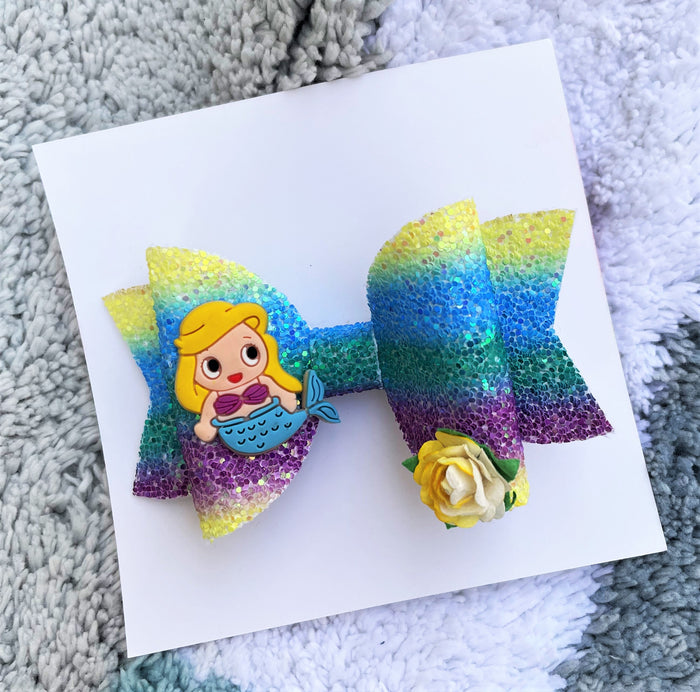 Faux Leather Mermaid Hairbow