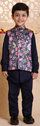 Gulnar Print Nehru Jacket with matching Kurta & Pant Set