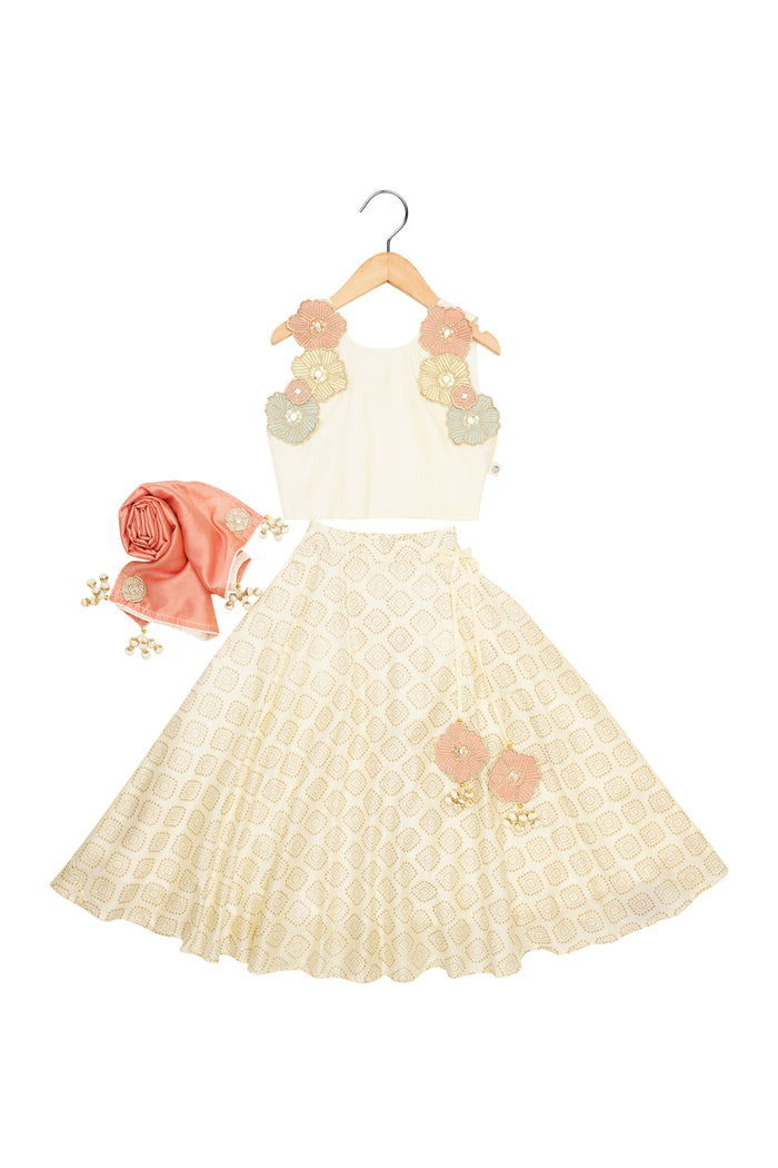 3D Floral Lehenga Set