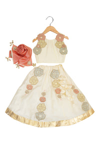3D Heavy Floral Lehenga Set