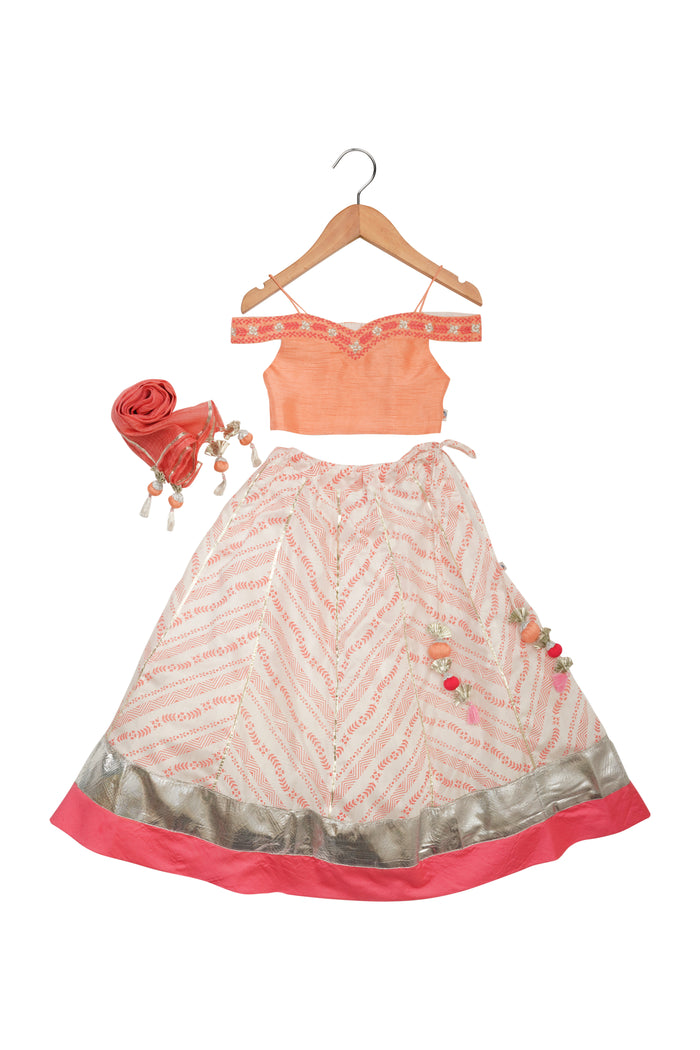 Off Shoulder Lehenga Set