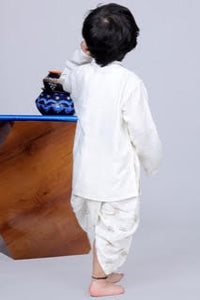 Parachute Embroidery Kurta And Printed Dhoti