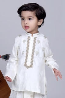 Parachute Embroidery Kurta And Printed Dhoti