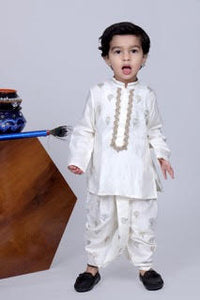 Parachute Embroidery Kurta And Printed Dhoti